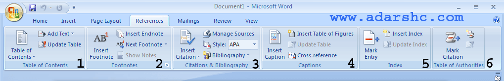ms-word References