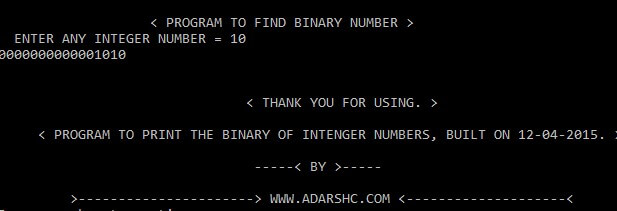 Home Page of binary Program
