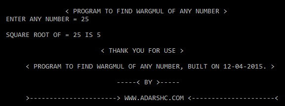 Home Page of wargmul5 Program