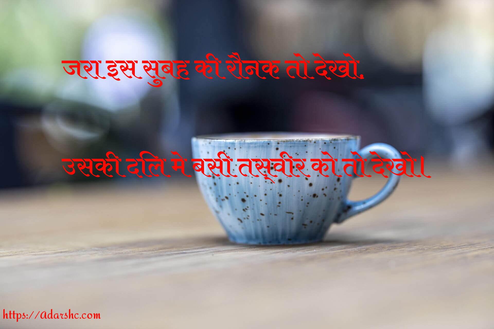 जरा इस सुबह की रौनक तो देखो,

उसकी दिल मे बसी तस्वीर को तो देखो।