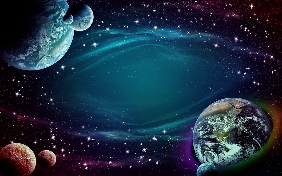 background a planet showing